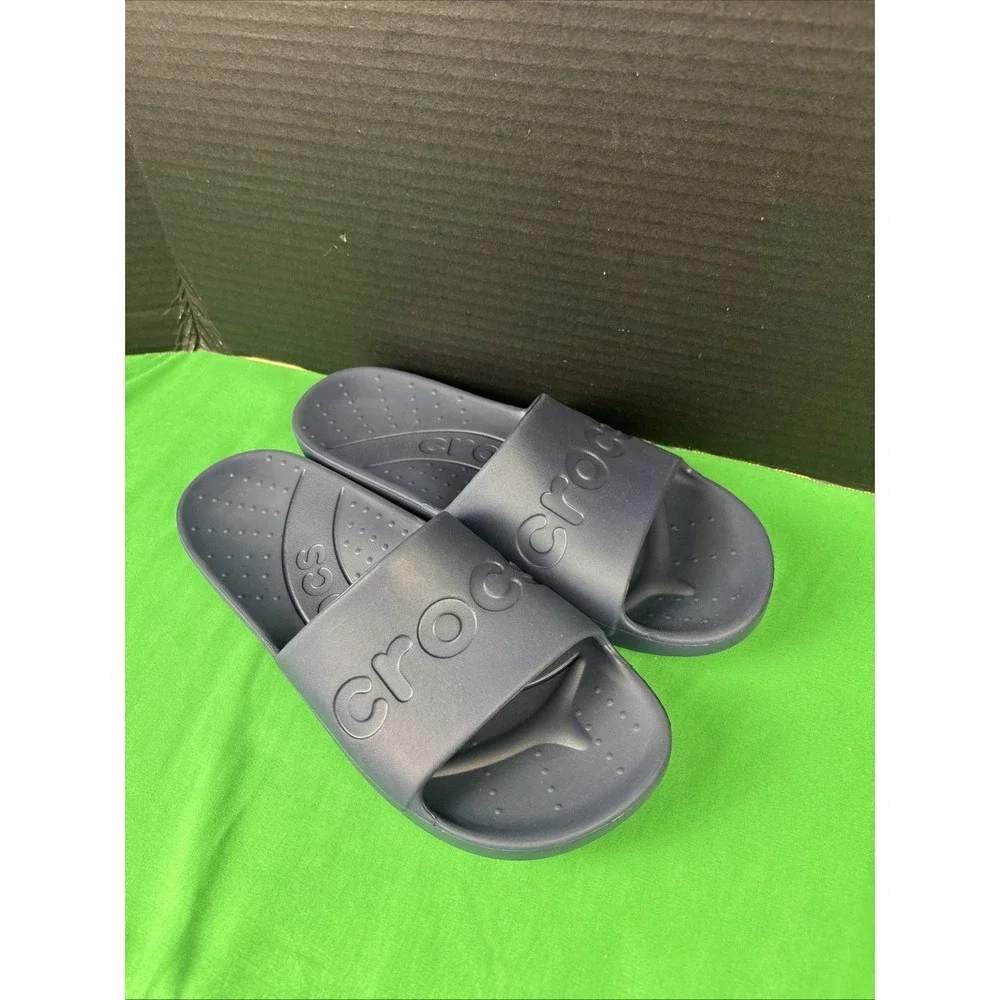 NWT Crocs Slide Sandal Mens Size 5 Navy